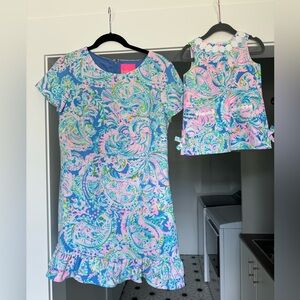 Lilly Pulitzer 🩷Mommy & Me bundle!💜🩵💙 Women’s romper and infant shift dress
